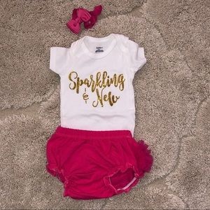Newborn girl going home or photo shoot outfit